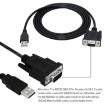 JUNSUNMAY 6ft RS232 DB9 Female to USB 2.0 Cable for PLC - 4