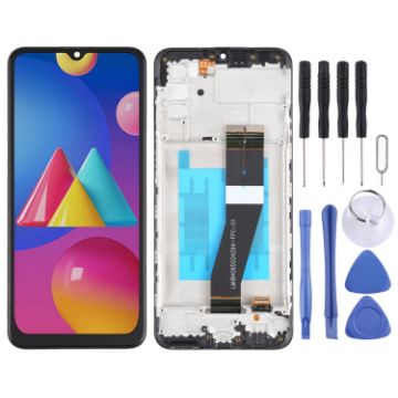 OEM LCD Screen for Samsung Galaxy M02s Digitizer Full Assembly with Frame - 1