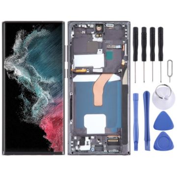 Samsung Galaxy S22 Ultra 5G SM-S908U LCD Screen Digitizer Assembly (Black) - 1
