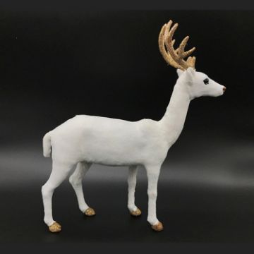 Picture of Simulation Deer Home Ornaments Plush Christmas Deer Doll Holiday Decorations, Size:15x15cm, Specification:Straight Head