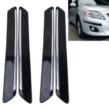 Universal Car Bumper Guard Protector Strip Sticker - Set of 4 (Black) - 1
