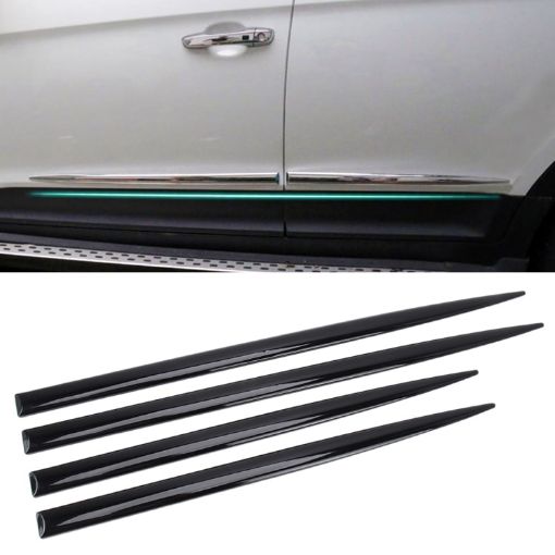 4 PCS Car Auto Door Side Edge Metal Anti-scratch Protection Strip Sticker - 1