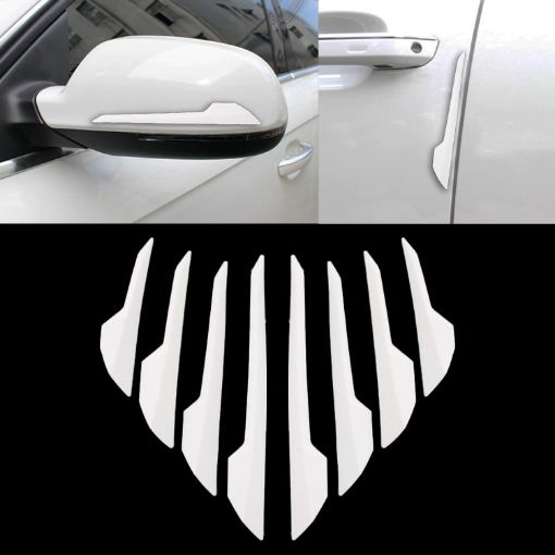 Car Door Side Guard Anti Crash Strip - 8 PCS White - 1