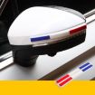 Car Rearview Mirror Door Side Decoration Rubber Strips (France White) - 1