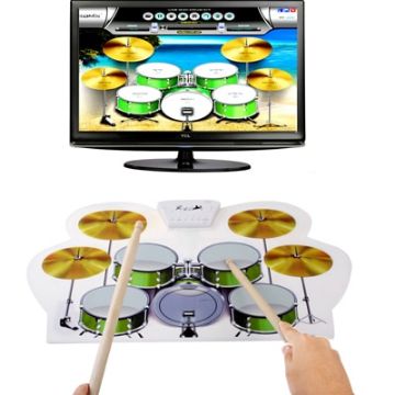 Picture of MD-1008 USB 2.0 MIDI Soft Roll-up Drum Kit, Size: 46 x 31cm