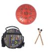 Picture of MEIBEITE 5.5-Inch C-Tune Sanskrit Drum Steel Tongue Empty Worry-Free Drum (Red)