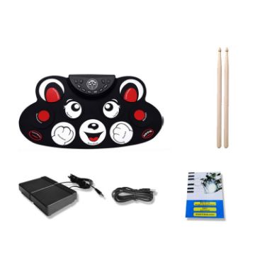 Children Hand Roll Electronic Drum DTX Game Portable Drum - G603 Bears - 1