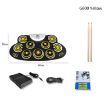 Children Hand Roll Electronic Drum DTX Game Portable Drum Yellow - 2