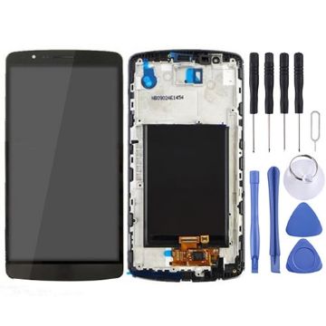 LCD Display + Touch Panel with Frame for LG G3 (Black) - 1