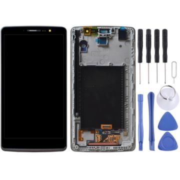 LCD Touch Panel Frame LG G Stylo LS770 Black - 1