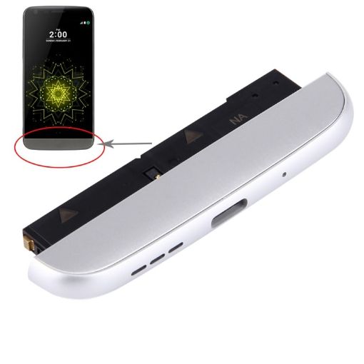 LG G5 Bottom Module - Charging Dock, Microphone, Speaker - Silver - 1