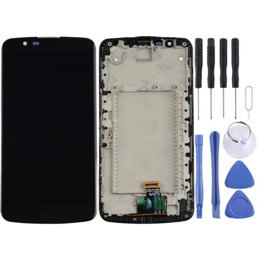 LG K10 TFT LCD Screen Digitizer Full Assembly with Frame - Black - 1