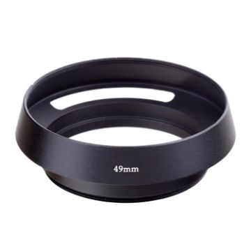 49mm Metal Vented Lens Hood for Leica - Black - 1