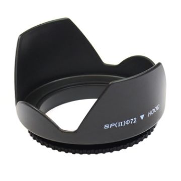 72mm Lens Hood for Cameras - Screw Mount - Black - 1