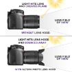 72mm Lens Hood for Cameras - Screw Mount - Black - 4