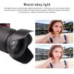 58mm Lens Hood for Cameras - Screw Mount, Black - 5