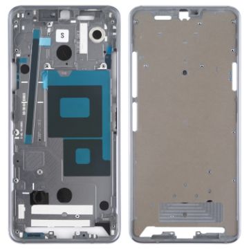 Silver Front Housing LCD Frame Bezel Plate for LG G7 ThinQ/G710 - 1
