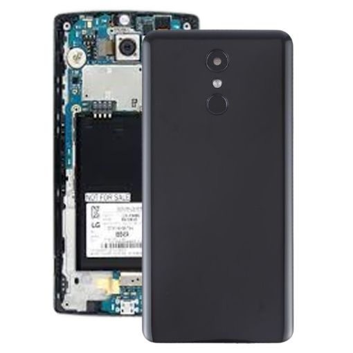 Black Battery Back Cover with Camera Lens & Fingerprint Sensor for LG Stylo 4 - 1