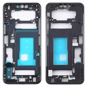 LG G8 ThinQ Front Housing LCD Frame Bezel Plate - Black - 1