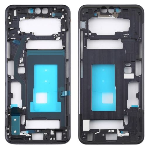 LG G8 ThinQ Front Housing LCD Frame Bezel Plate - Black - 1