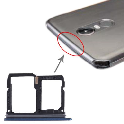 Nano SIM Card Tray + Micro SD Card Tray for LG Stylo 4 - Blue - 1