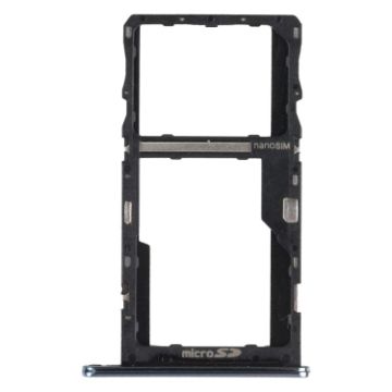 SIM Card Tray + Micro SD Tray for LG K92 5G - Black - 1