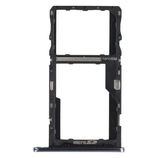 SIM Card Tray + Micro SD Tray for LG K92 5G - Black - 1