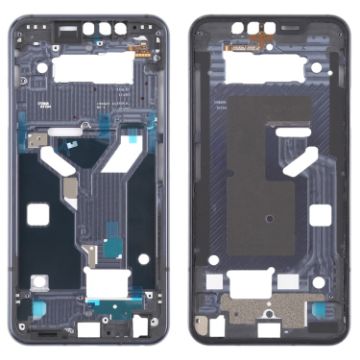 Front Housing LCD Frame Bezel Plate for LG G8s ThinQ (Black) - 1