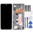 LCD Screen for LG Velvet 5G Full Assembly with Frame - Silver - 2