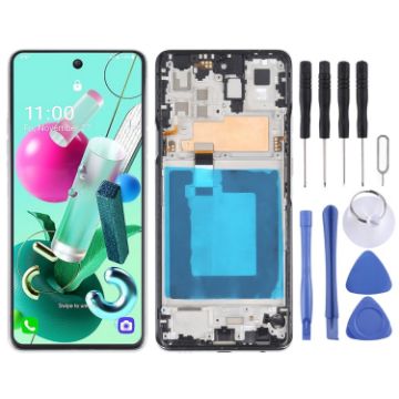 Original LCD Screen for LG Q92 5G Digitizer Full Assembly with Frame - 1