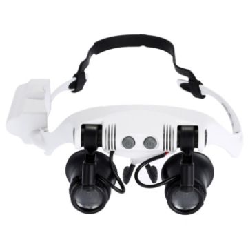 Wearing Glasses Illuminated Magnifier Loupe With LED Light - 1