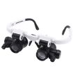 Head-mounted Magnifier Watch Repair Glasses - 8x/15x/23x - 2LED - 1