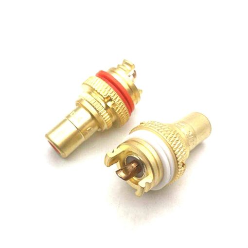 4 PCS CMC Copper RCA Female Audio Power Amplifier AV Lotus Socket Terminal - 1