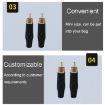 Copper Soldered RCA Male AV Plug w/ Lotus Connector (Black) - 5