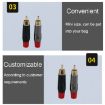 Pure Copper Soldered RCA Male Audio/Video Plug with AV Lotus Connector - 5