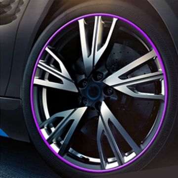 Picture of Universal Decorative Scratchproof Stickup 8M Flexible Car Wheel Hub TRIM Mouldings Shining Decoration Strip (Purple)