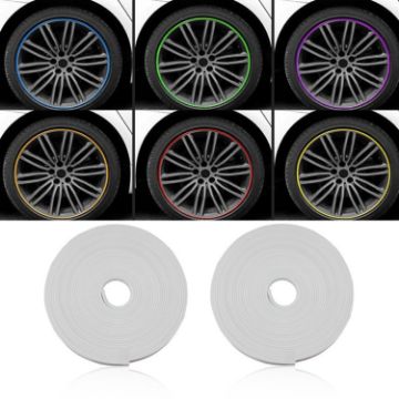 Car Wheel TPE Protection Ring Bumper Decoration - White - 1