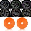 2 Rolls Car Wheel TPE Protection Ring Bumper Decoration - Orange - 1