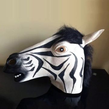 Emulsion Horse Head Zebra Mask for Men and Women - 1