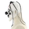 Latex Devil Clown Frightened Mask with Hair for Halloween Festival Party - 4
