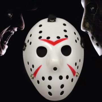 Picture of Halloween Party Cool Thicken Jason Mask (Red + White)