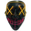 LED Halloween Festival Party X Face Seam Mouth Mask Yellow Purple - 2