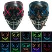 LED Halloween Festival Party X Face Seam Mouth Mask Green Orange - 6