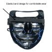LED Halloween Festival Party X Face Seam Mouth Mask Green White - 4
