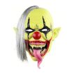 Halloween Festival Party Latex Green Face Clown Frightened Mask - 2