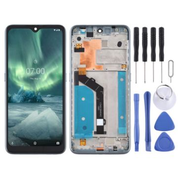 TFT LCD Screen for Nokia 6.2 Digitizer Full Assembly (Silver) - 1