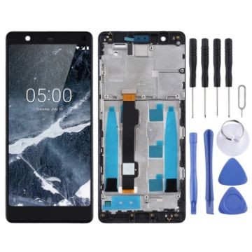 TFT LCD Screen for Nokia 5.1 Digitizer Full Assembly (Black) - 1