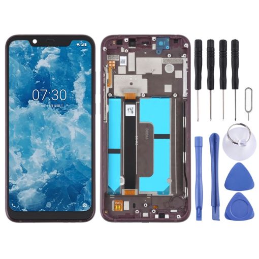 OEM LCD Screen For Nokia X7/8.1/7.1 Plus Digitizer Full Assembly (Purple) - 1