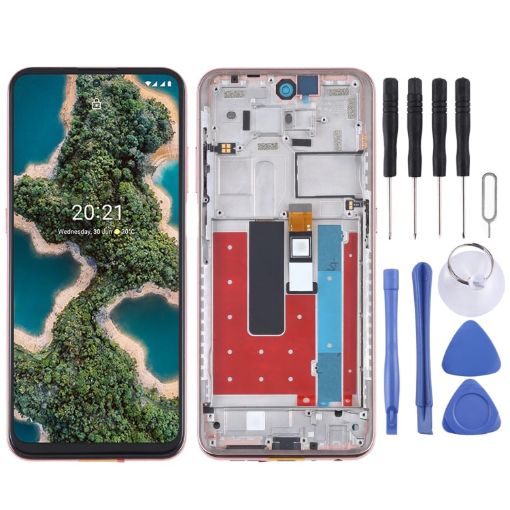 Nokia X20 TFT LCD Screen Digitizer Assembly with Frame - Gold - 1