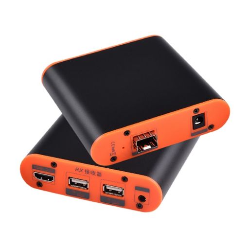 OPT882-KVM HDMI Extender Fiber Optic with USB Port - 20KM EU Plug - 1